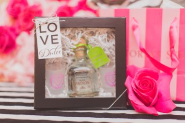PINK party xoxo Tequila shot glass favor